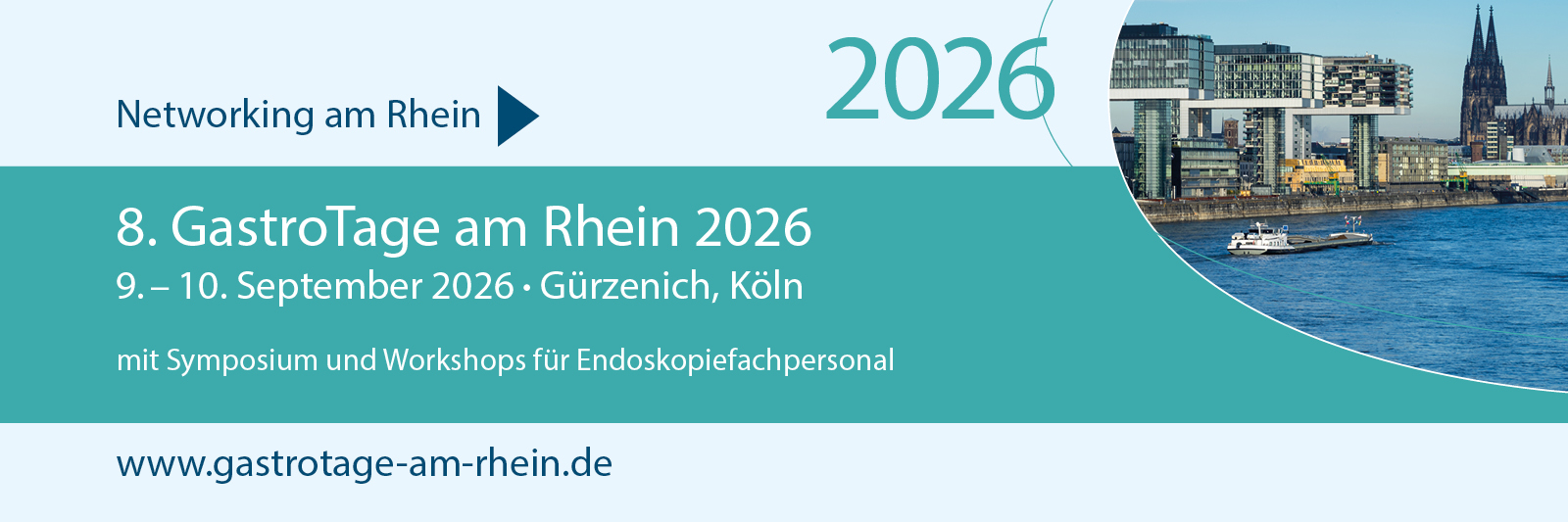 8. GastroTage am Rhein 2026, 9. - 10. September 2026, Gürzenich Köln | ©COCS GmbH 8. GastroTage am Rhein 2026, 9. - 10. September 2026, Gürzenich Köln | ©COCS GmbH